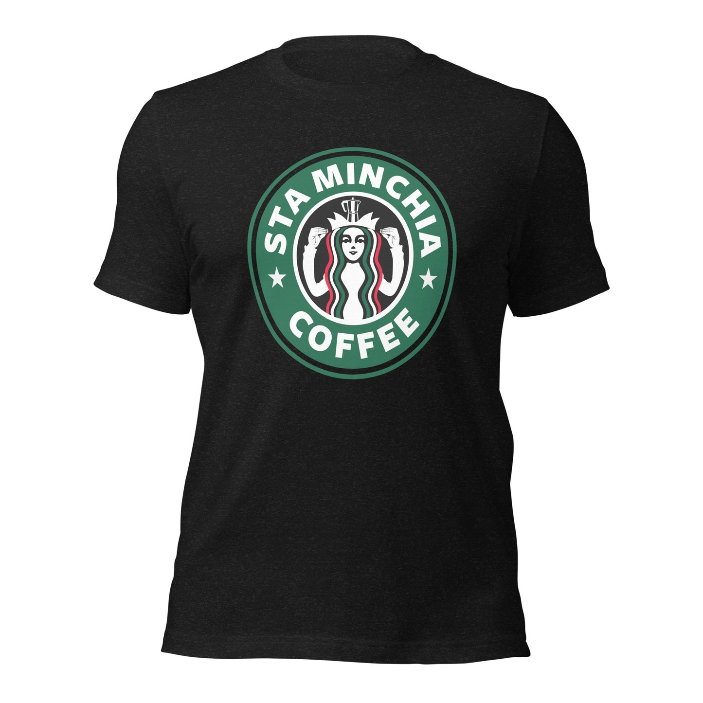 Sta Minchia Italian shirt in the funny slogan style of Star Bucks Coffee