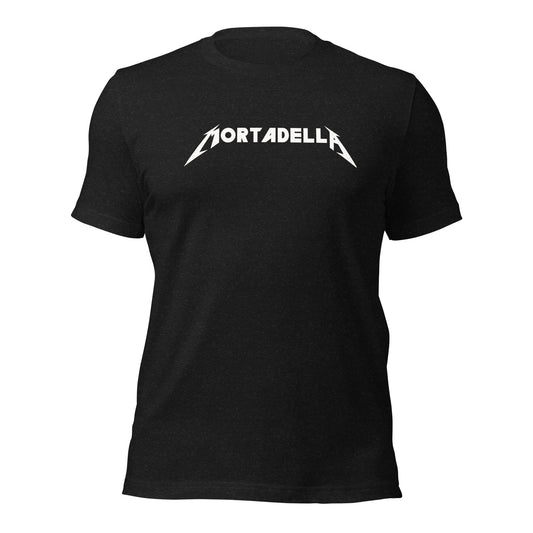 Mortadella Italian tshirt in the style of Metallica 